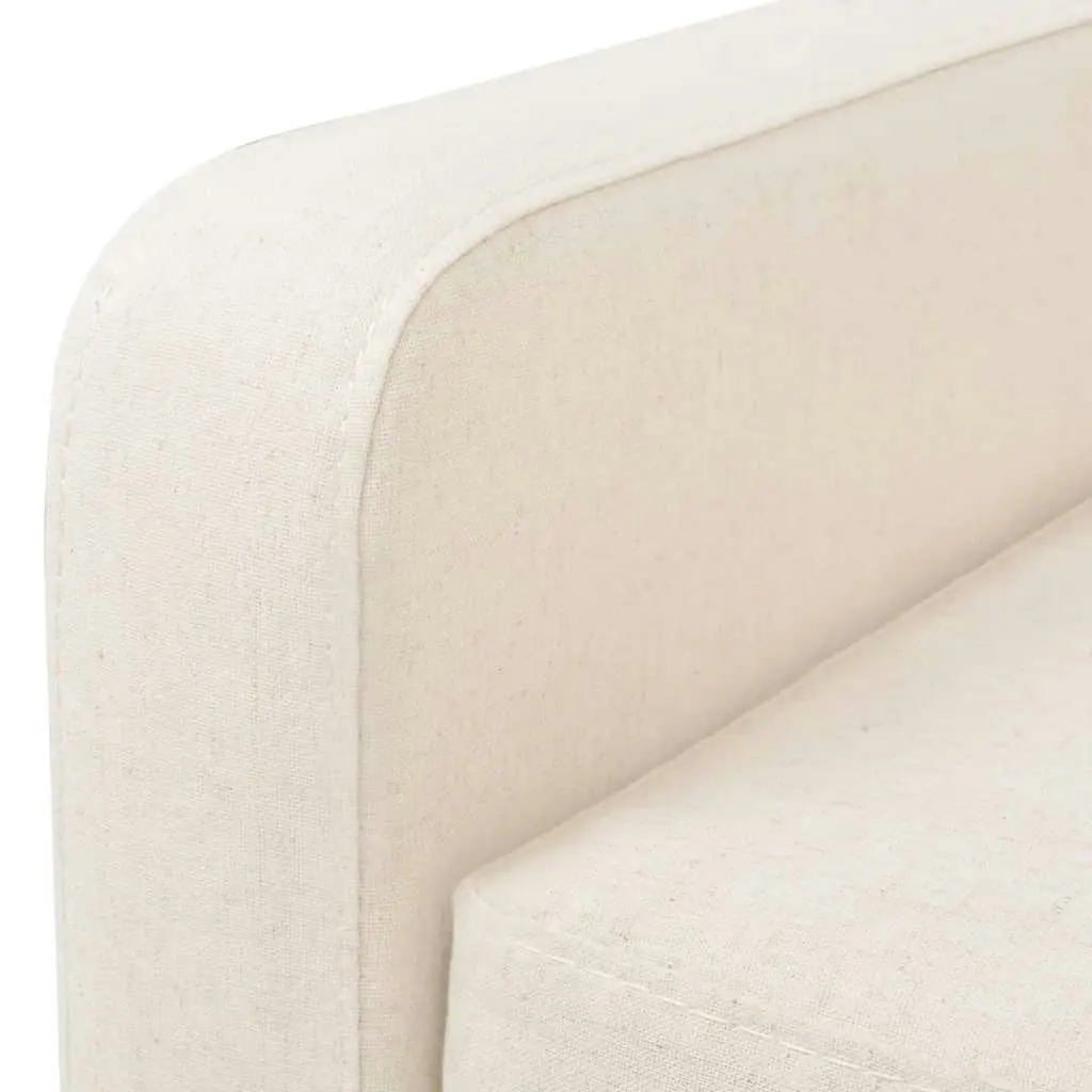 Armchair Cream White Fabric 245449