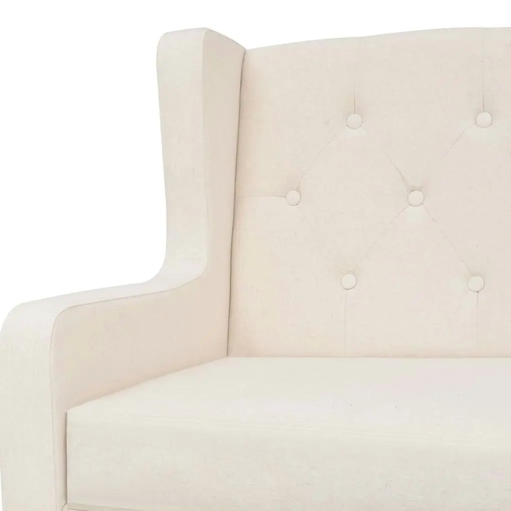 Armchair Cream White Fabric 245449