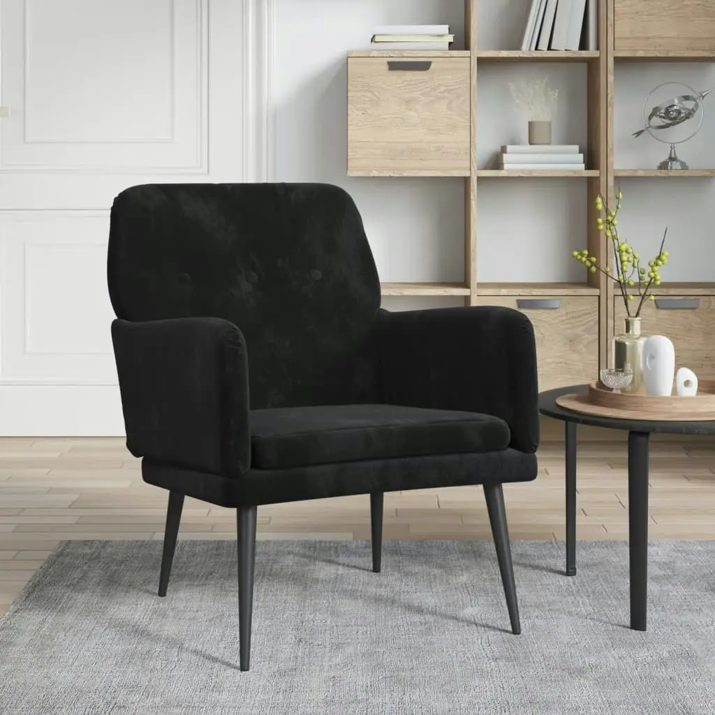 Armchair Black 62x79x79 cm Velvet 351409