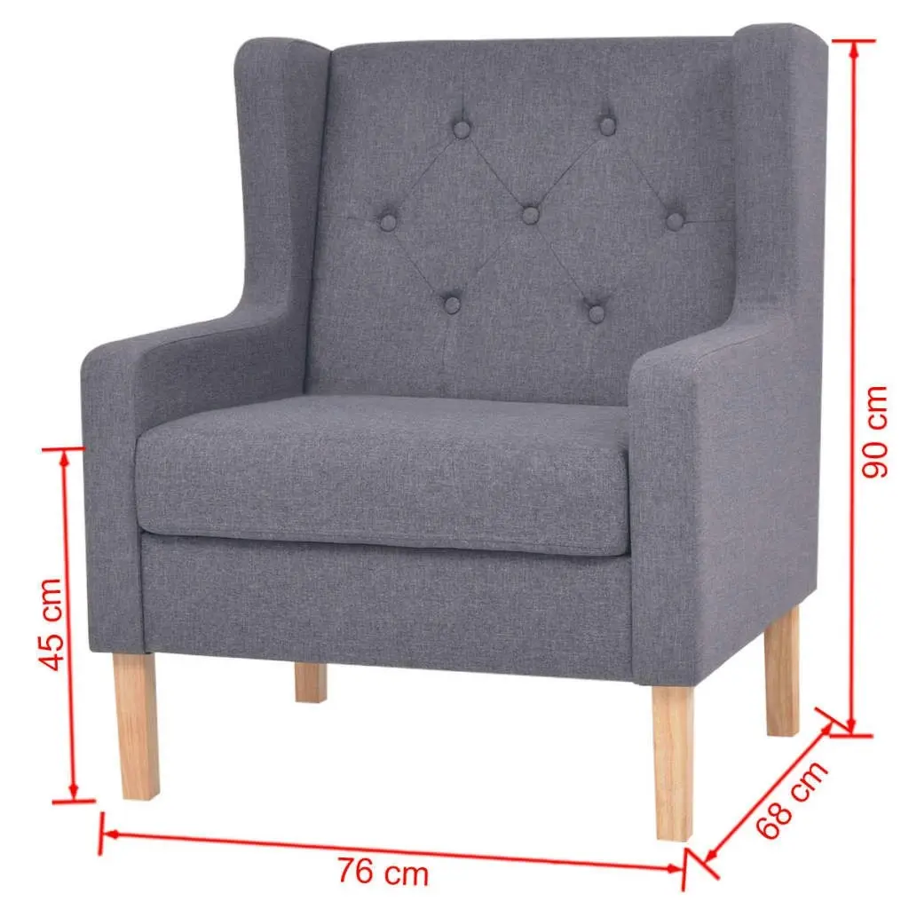 Armchair Grey Fabric 245452