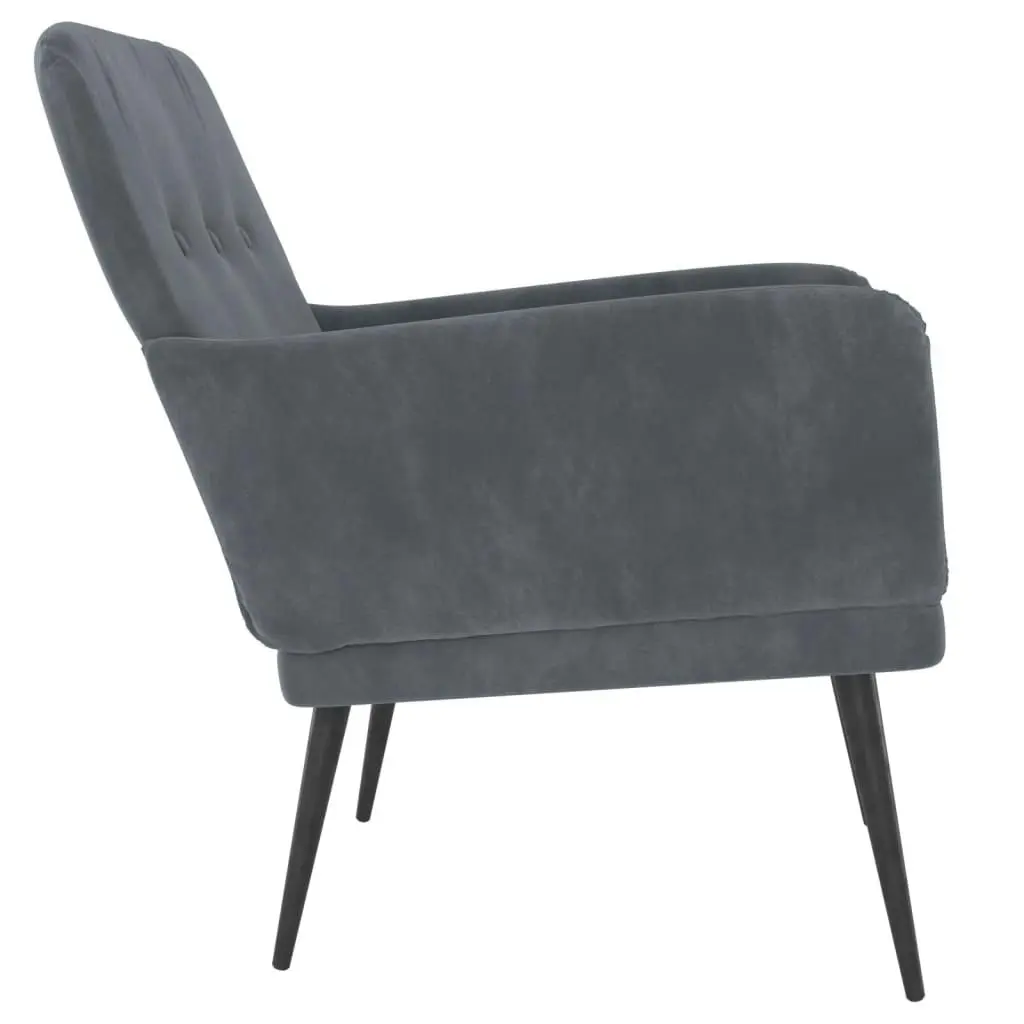 Armchair Dark Grey 62x79x79 cm Velvet 351405