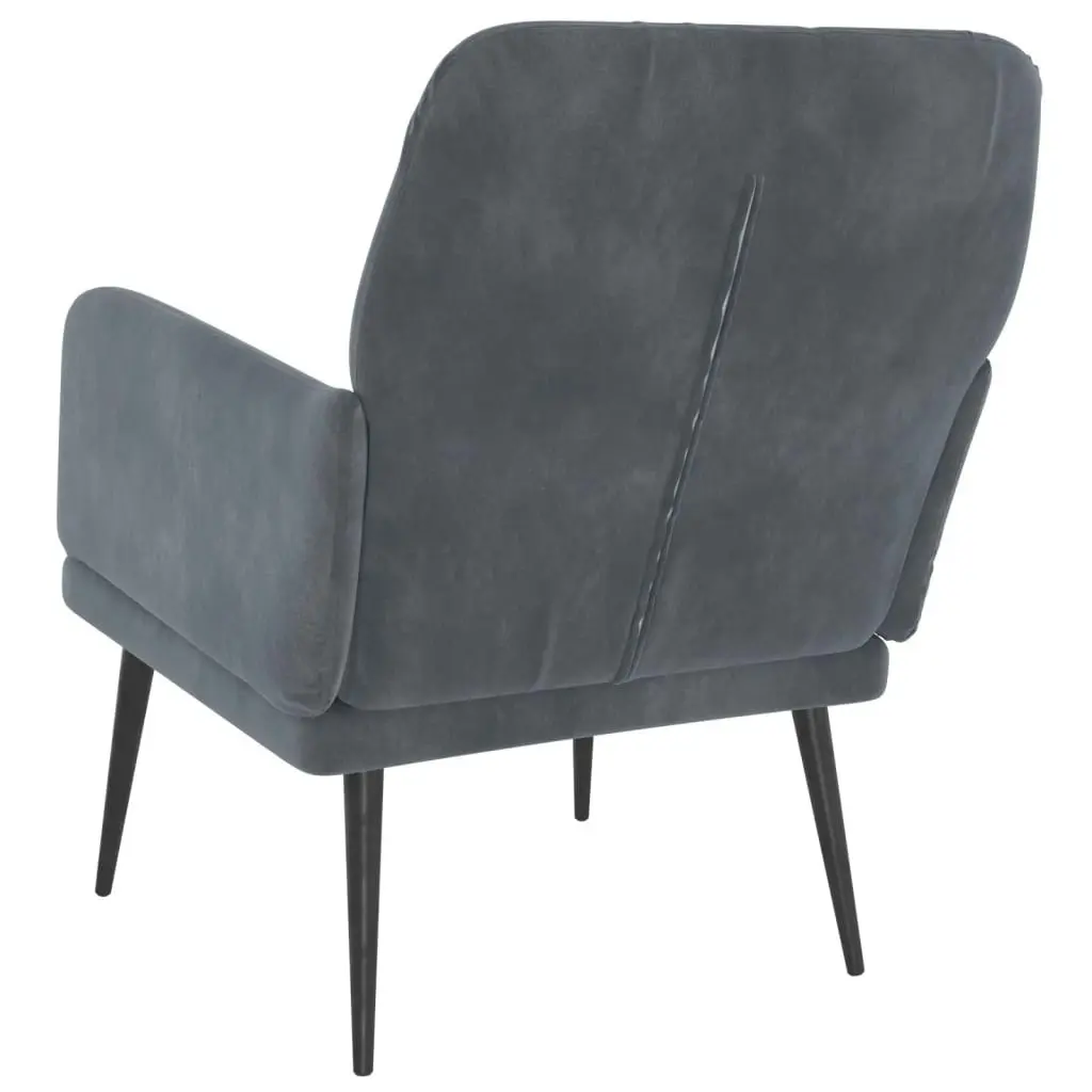 Armchair Dark Grey 62x79x79 cm Velvet 351405