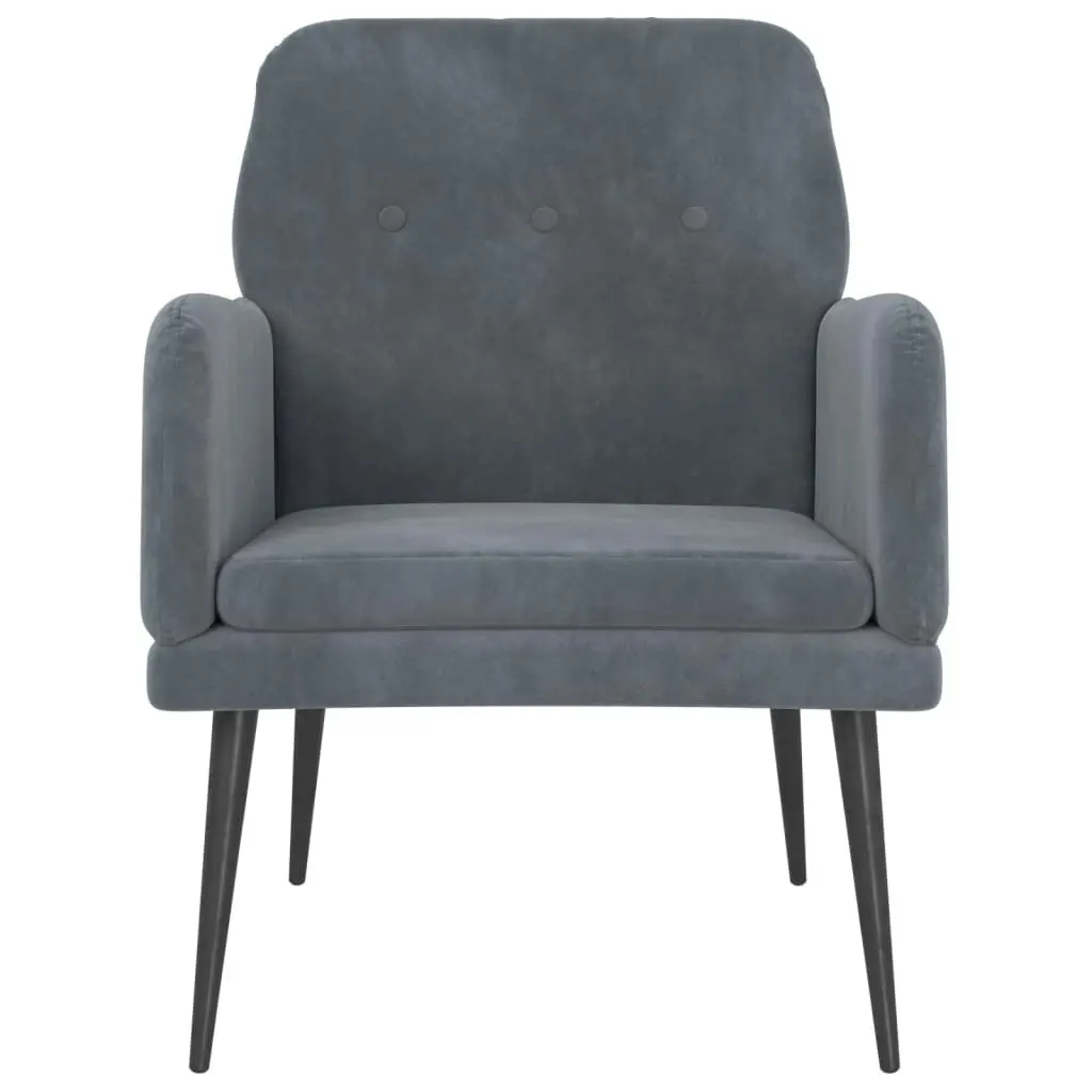 Armchair Dark Grey 62x79x79 cm Velvet 351405