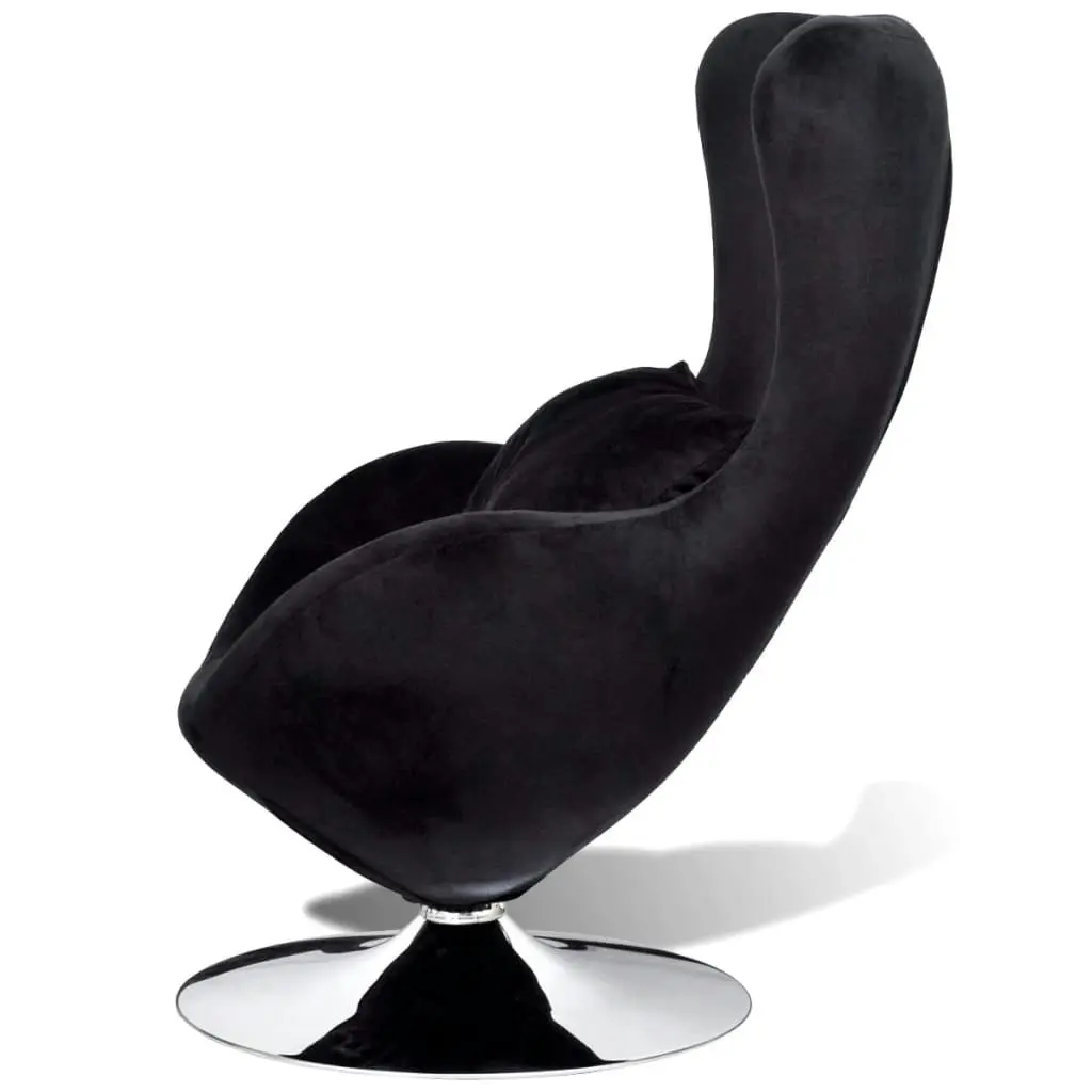 Armchair with Egg Shape Black 241178