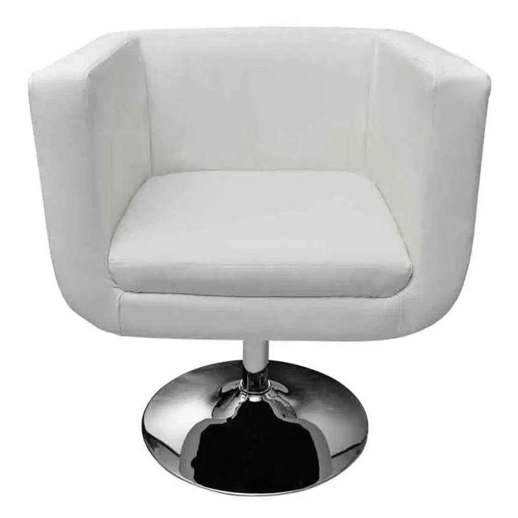 Bar Chairs 2 pcs White Faux Leather 160439