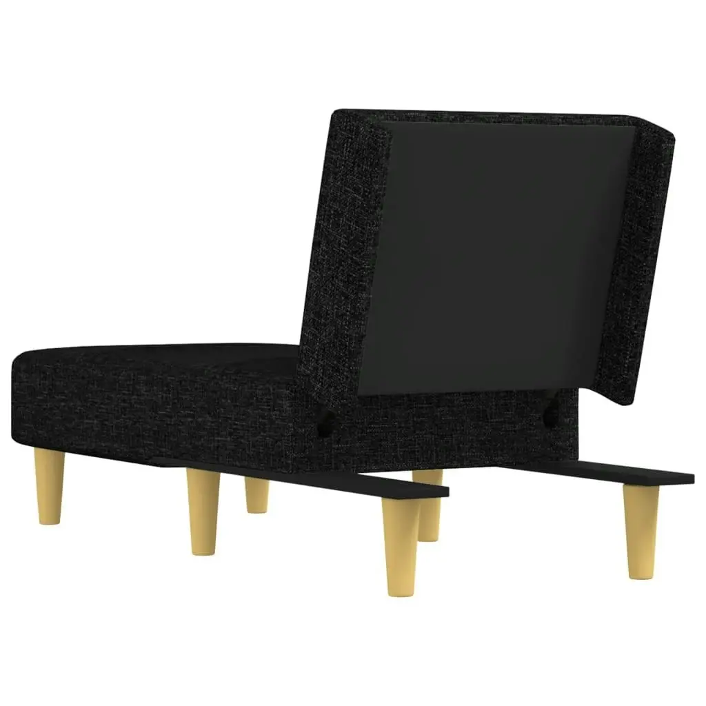 Chaise Longue Black Fabric 352800