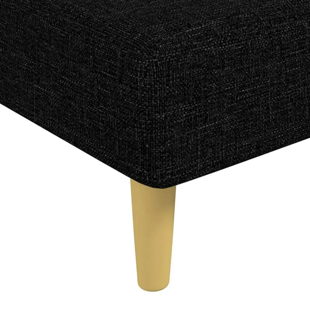 Chaise Longue Black Fabric 352800