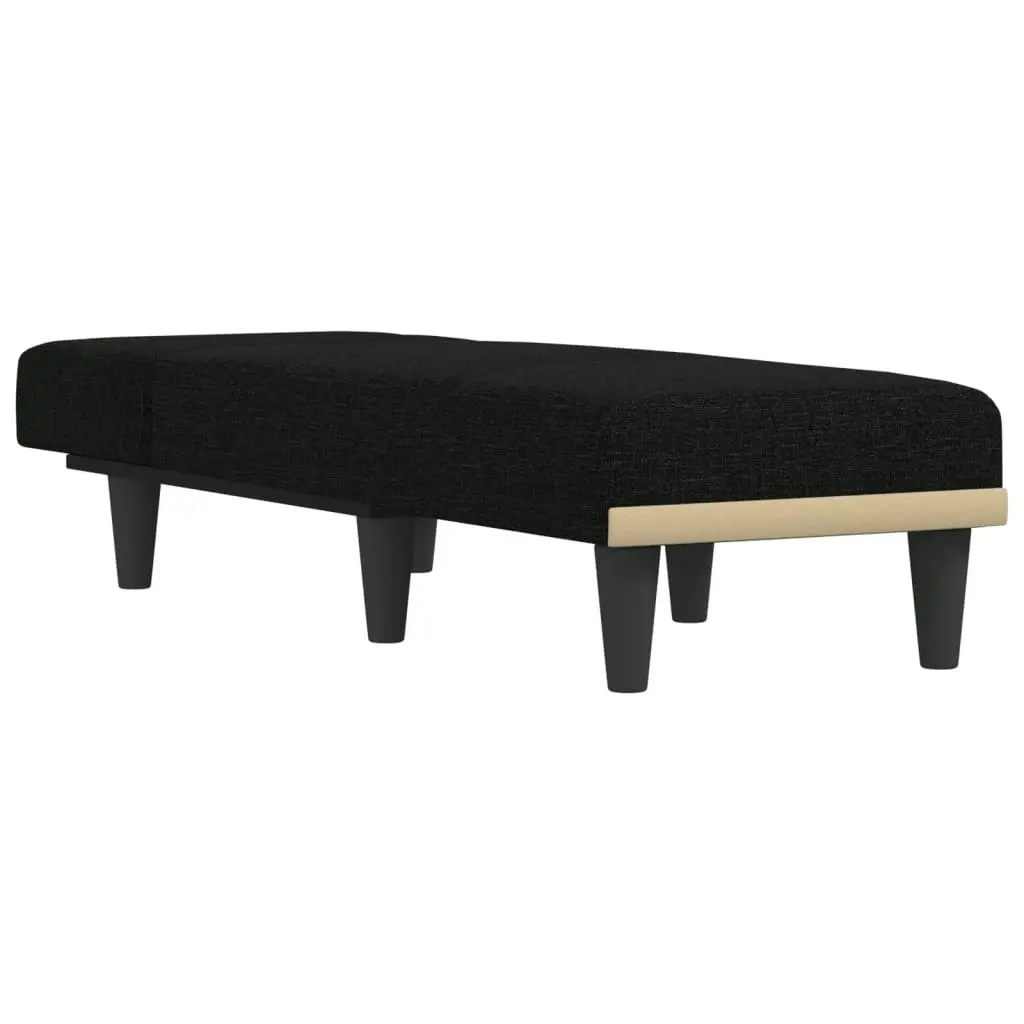 Chaise Longue Black Fabric 352818