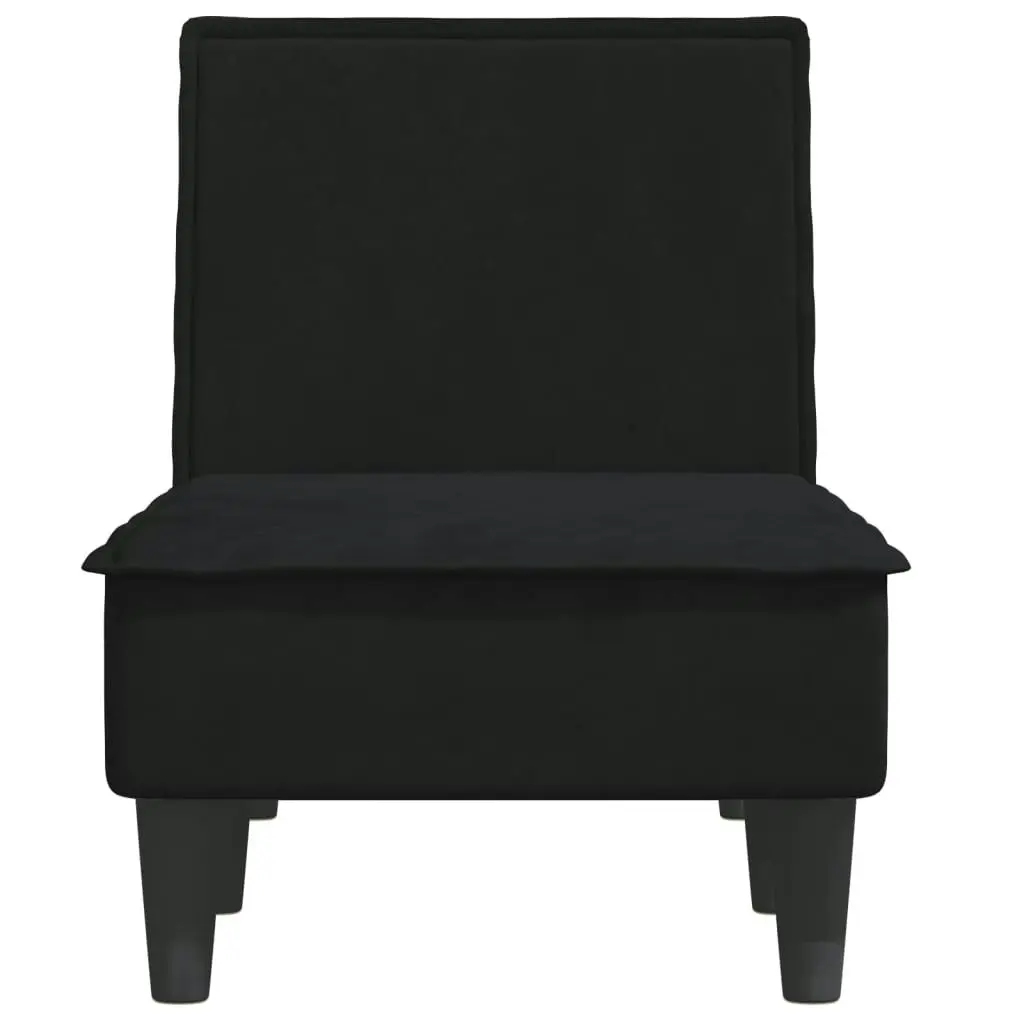 Chaise Longue Black Velvet 352838