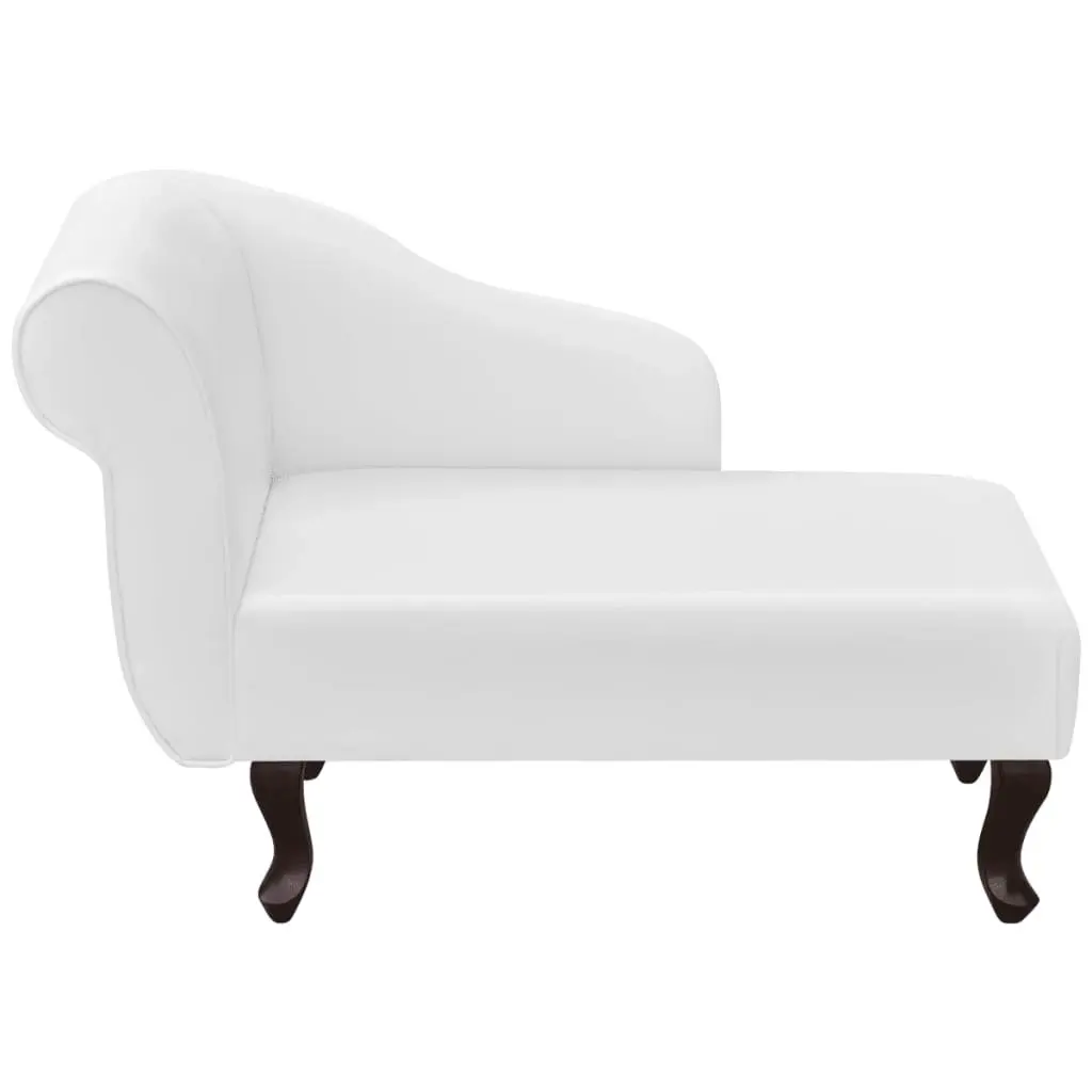 Chaise Longue White Faux Leather 242405