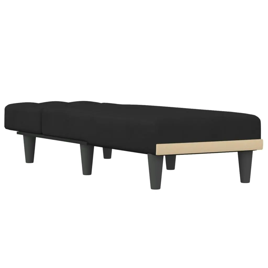 Chaise Longue Black Velvet 352863