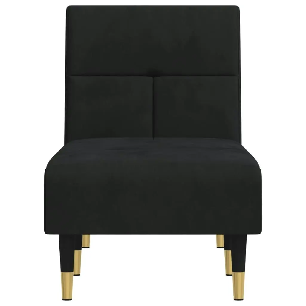 Chaise Longue Black Velvet 352811