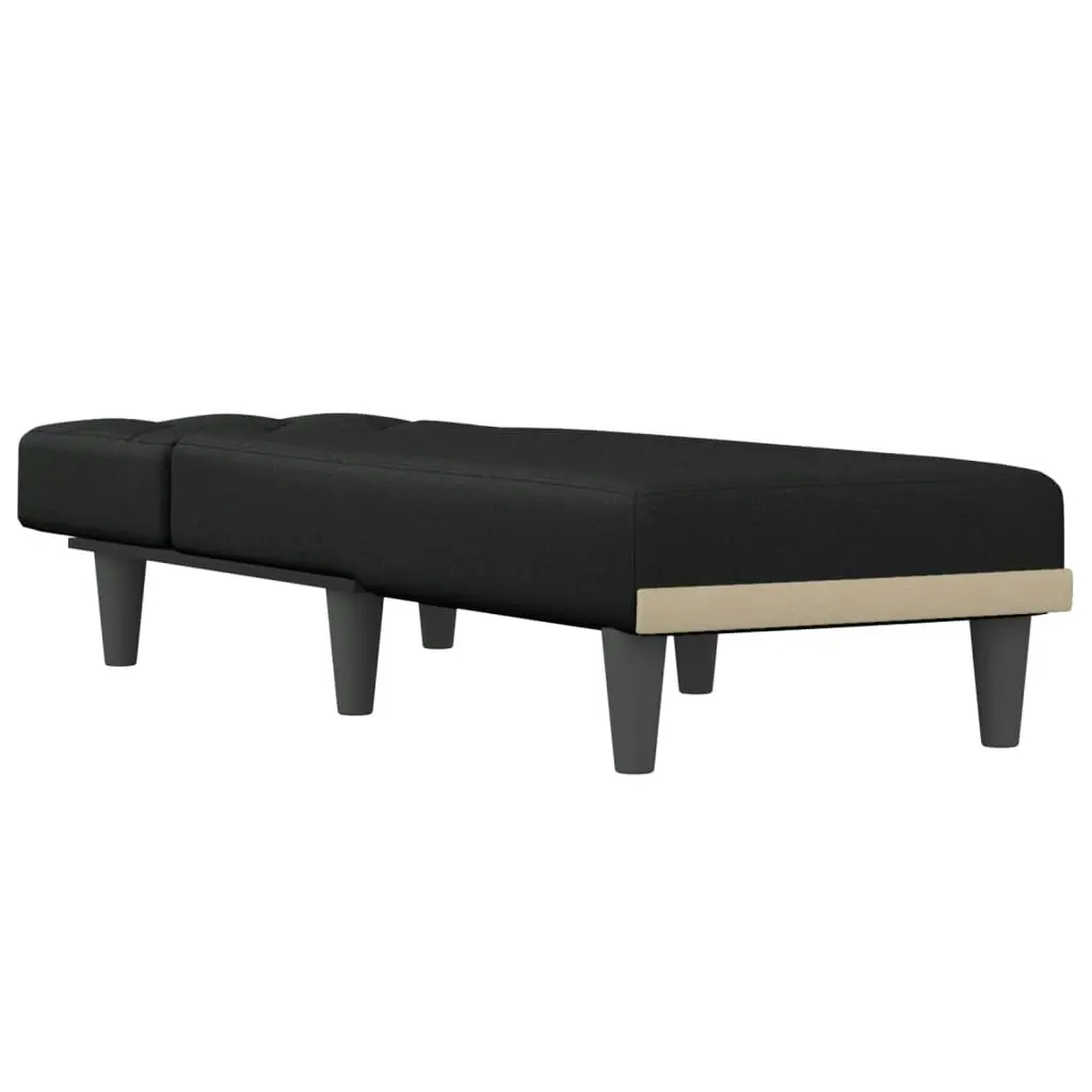 Chaise Longue Black Fabric 352858