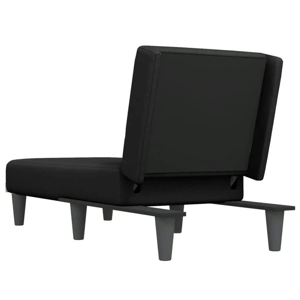 Chaise Longue Black Fabric 352858