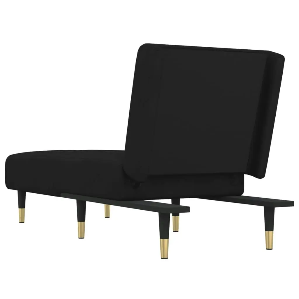 Chaise Longue Black Velvet 352796