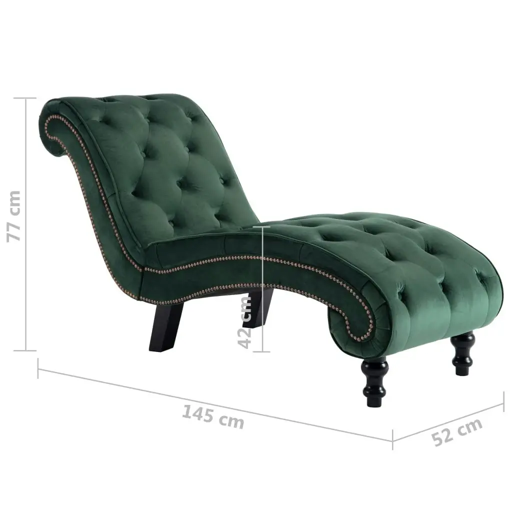 Chaise Lounge Green Velvet 248610