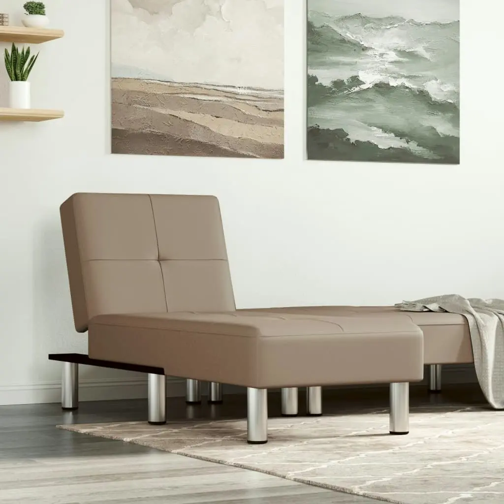 Chaise Longue Capuccino Faux Leather 352852