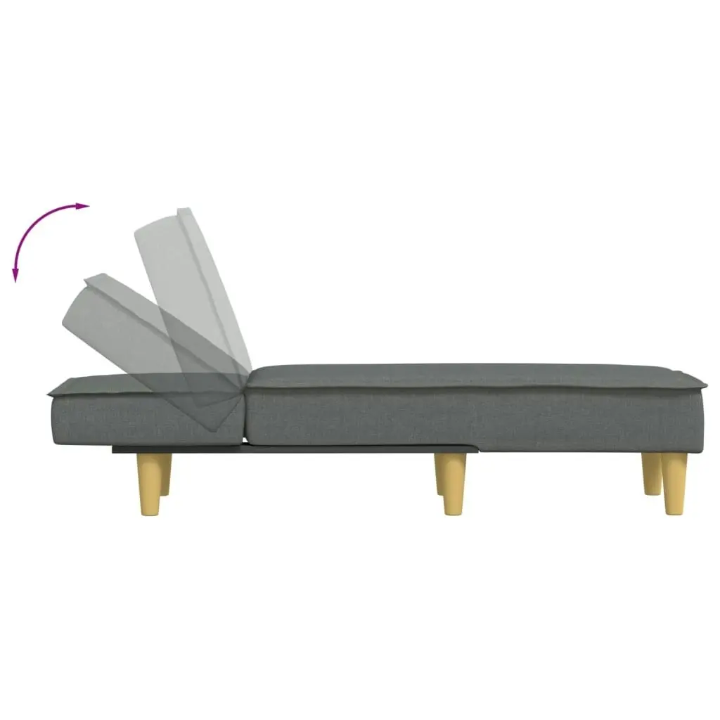 Chaise Longue Dark Grey Fabric 352832