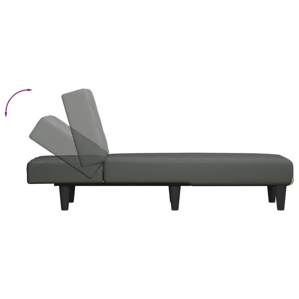 Chaise Longue Dark Grey Fabric 352854