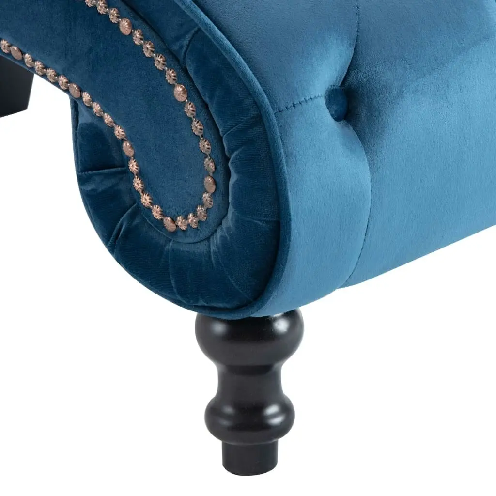 Chaise Lounge Blue Velvet 248608