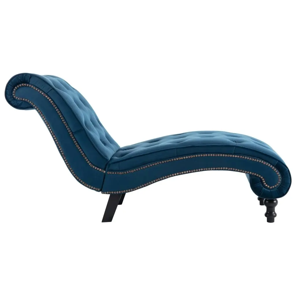 Chaise Lounge Blue Velvet 248608