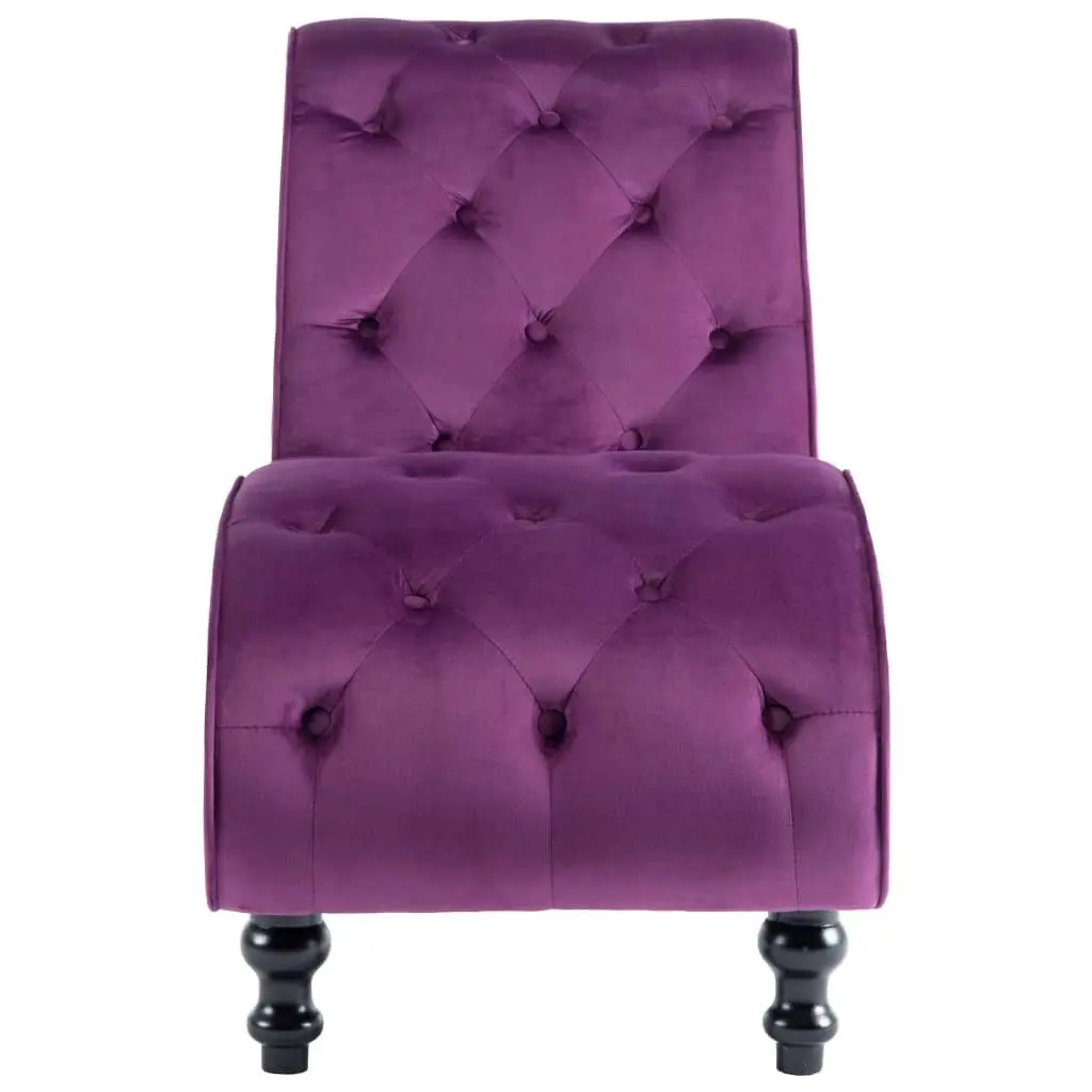 Chaise Lounge Purple Velvet 248612