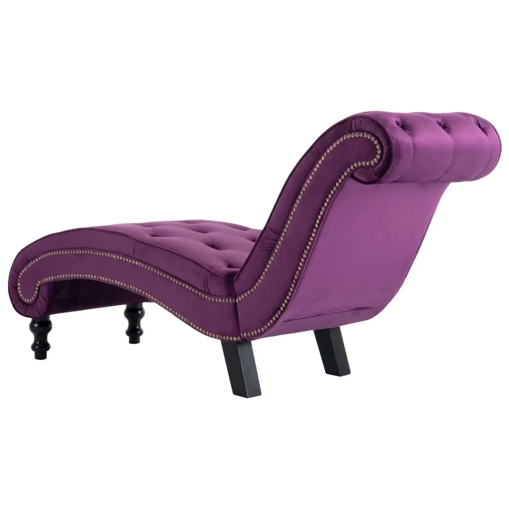 Chaise Lounge Purple Velvet 248612