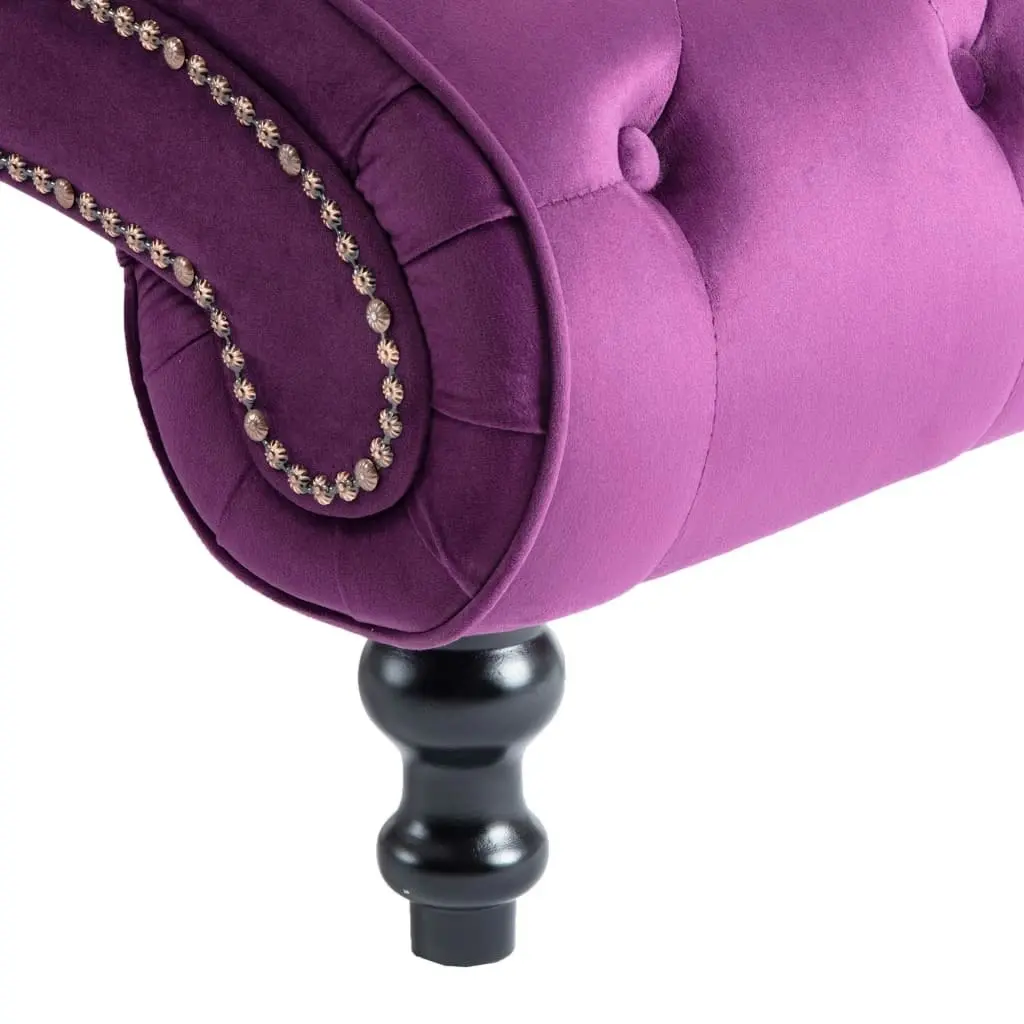 Chaise Lounge Purple Velvet 248612