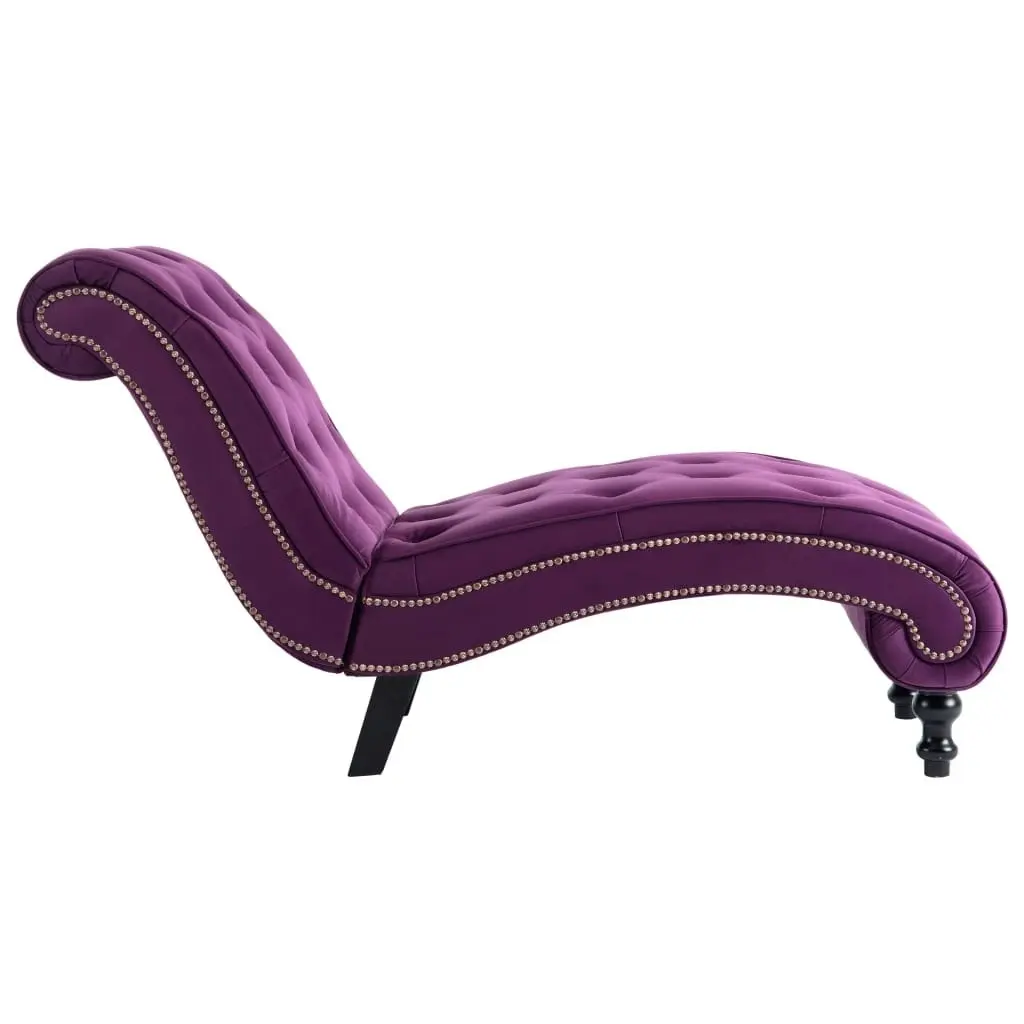 Chaise Lounge Purple Velvet 248612