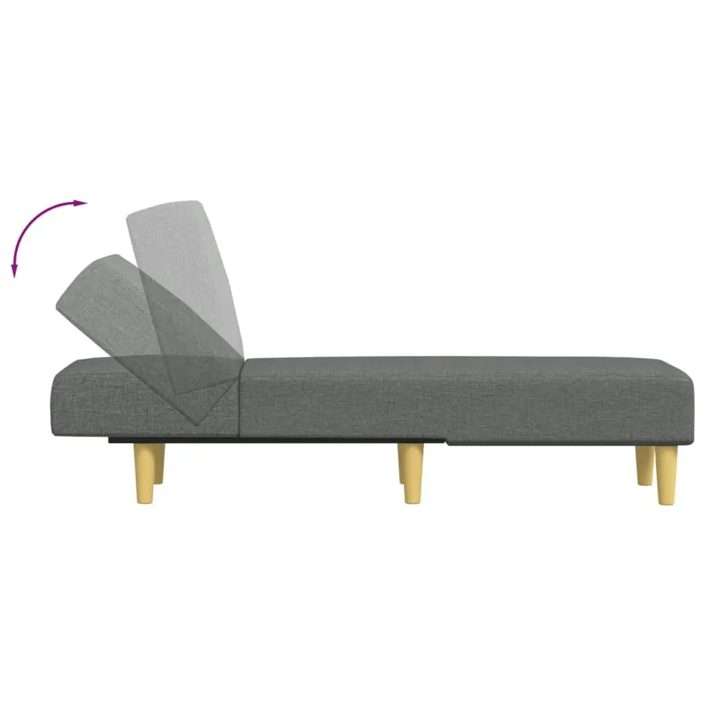 Chaise Longue Dark Grey Fabric 352799