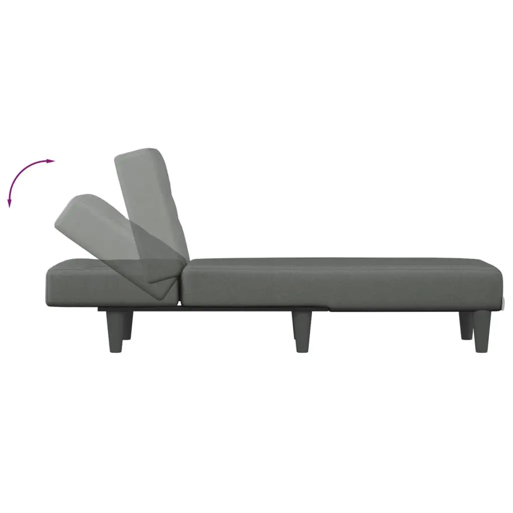 Chaise Longue Dark Grey Fabric 352857