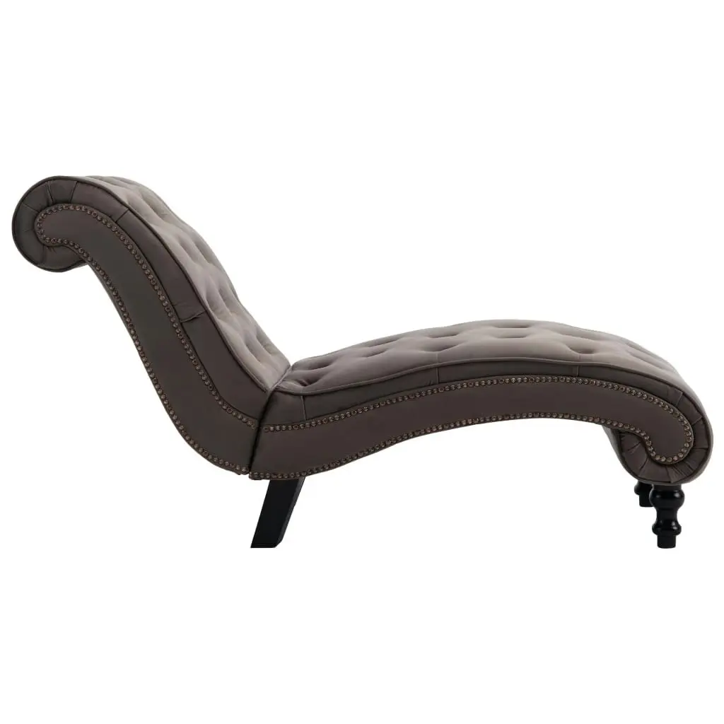 Chaise Lounge Grey Velvet 248609