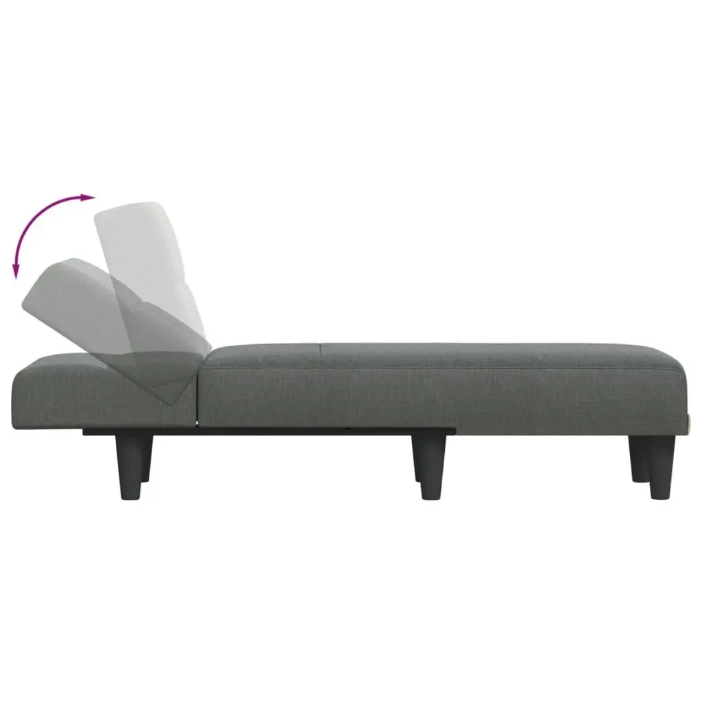 Chaise Longue Dark Grey Fabric 352814