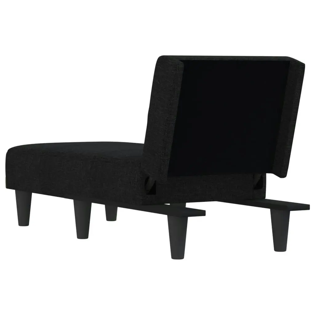 Chaise Longue Black Fabric 352815