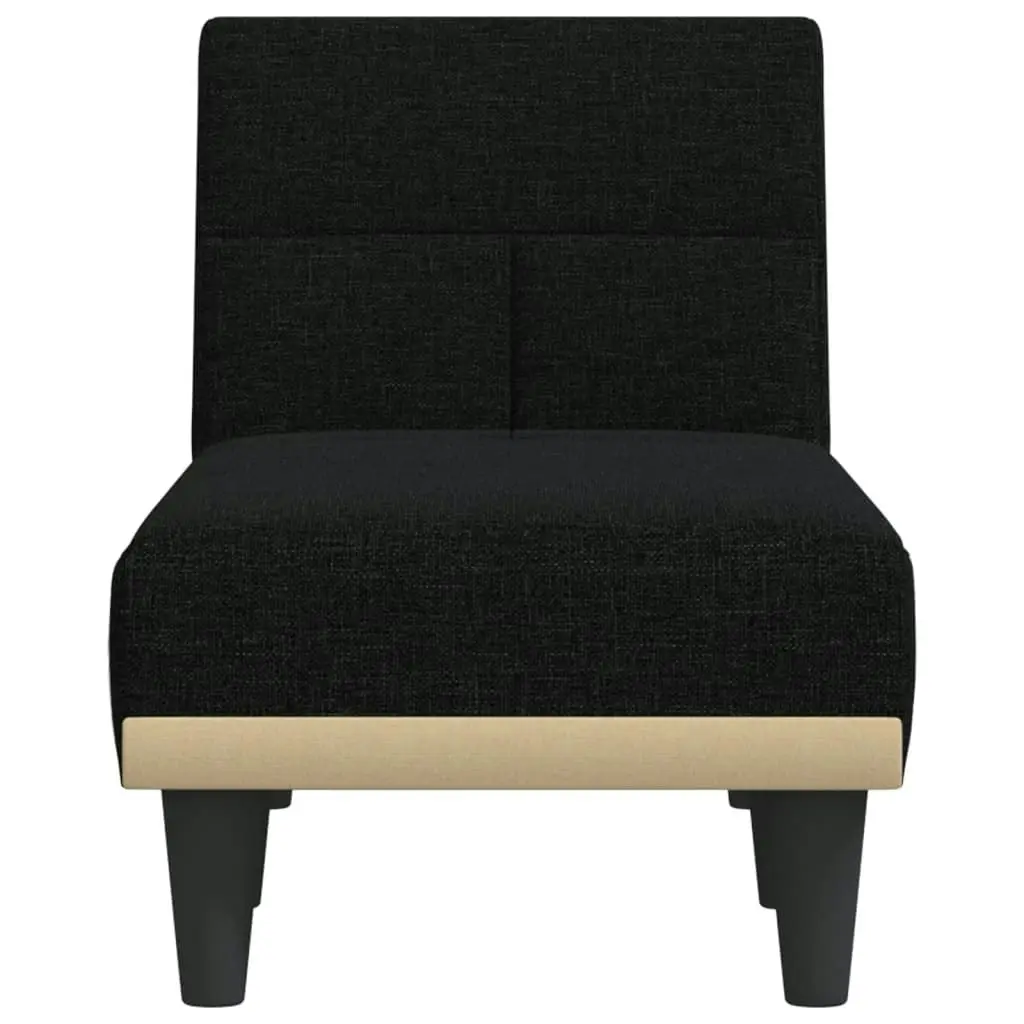 Chaise Longue Black Fabric 352815