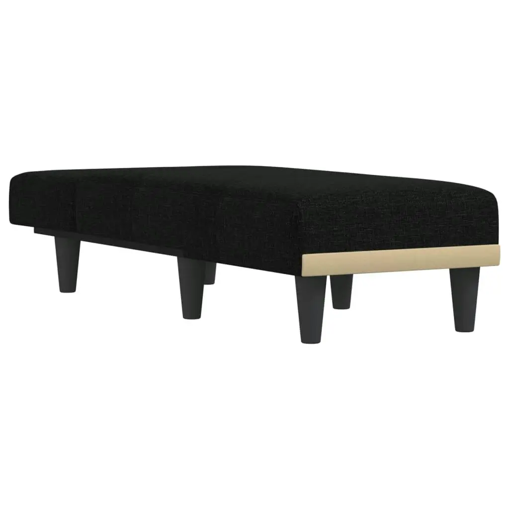 Chaise Longue Black Fabric 352815