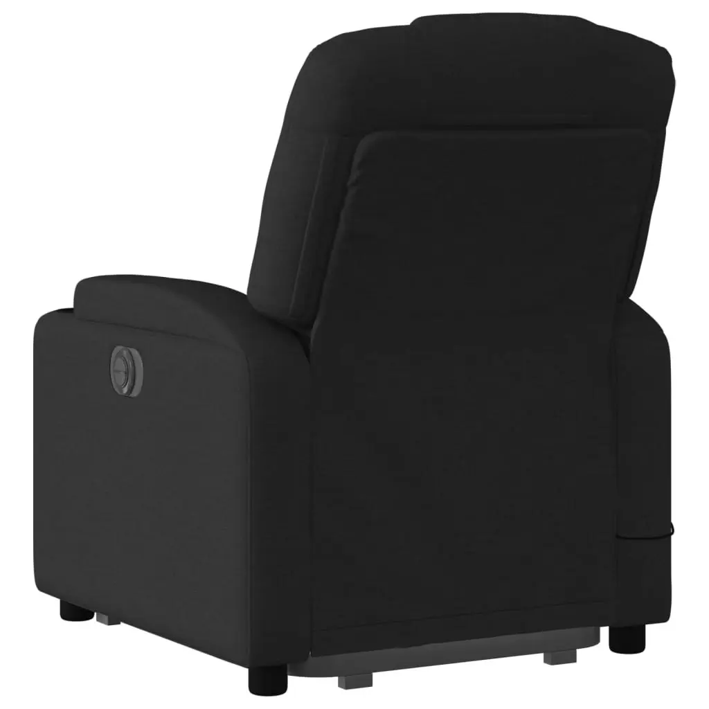 Electric Stand up Massage Recliner Chair Black Fabric 3205538