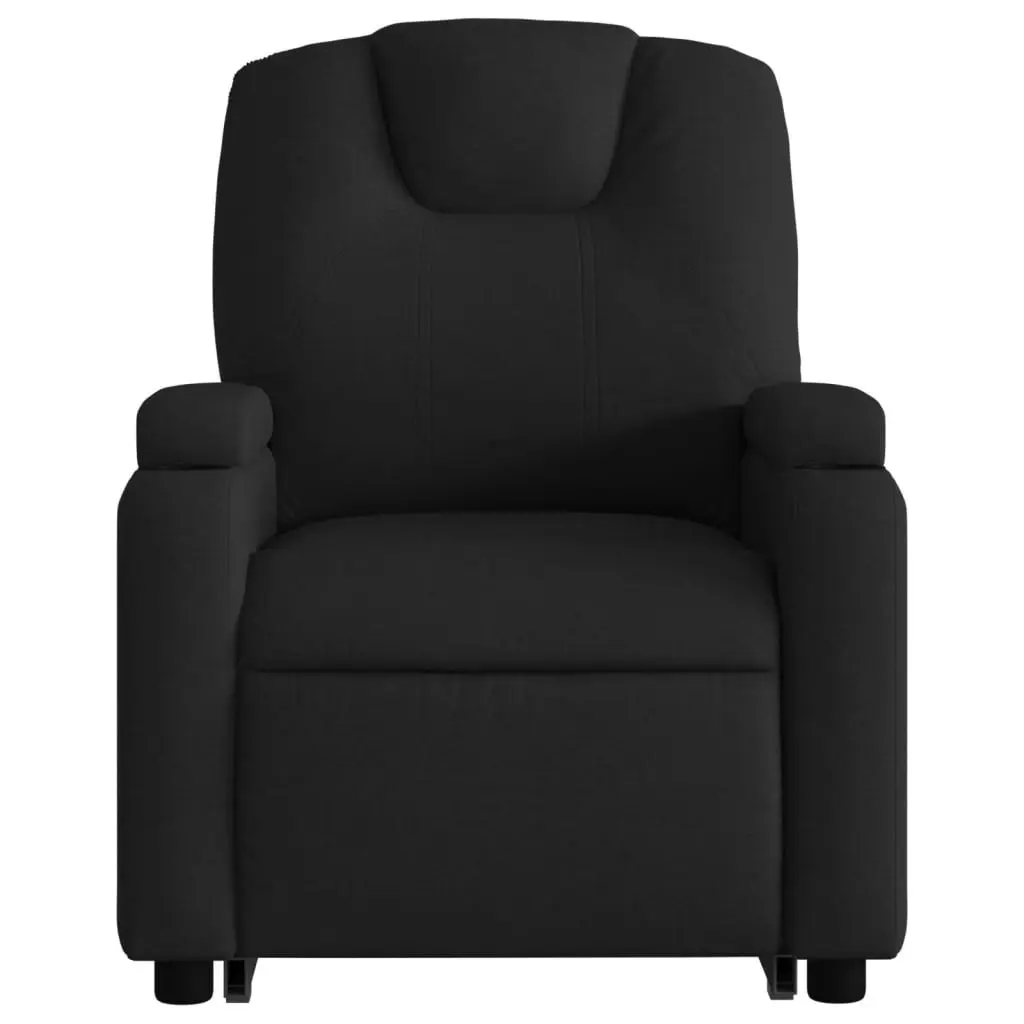 Electric Stand up Massage Recliner Chair Black Fabric 3205538