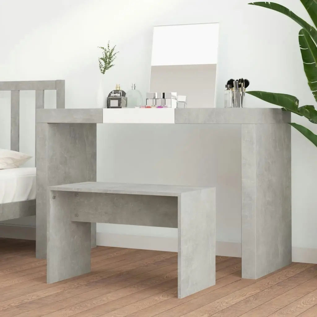 Dressing Stool Concrete Grey 70x35x45 cm Engineered Wood 802817