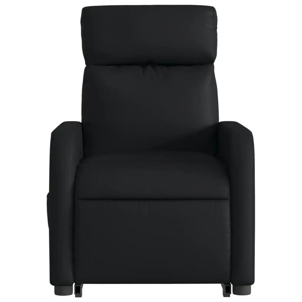 Electric Stand up Massage Recliner Chair Black Faux Leather 3206878