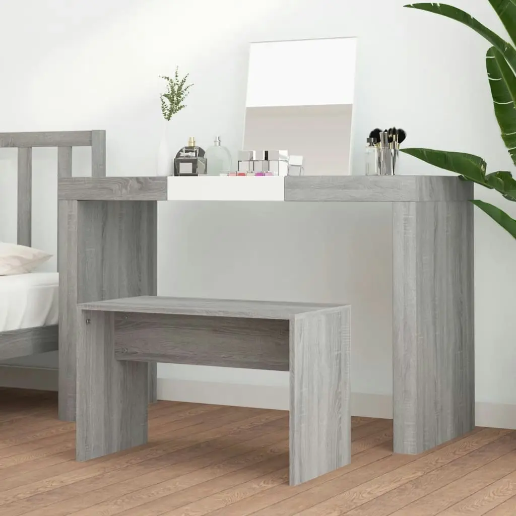 Dressing Stool Grey Sonoma 70x35x45 cm Engineered Wood 820524