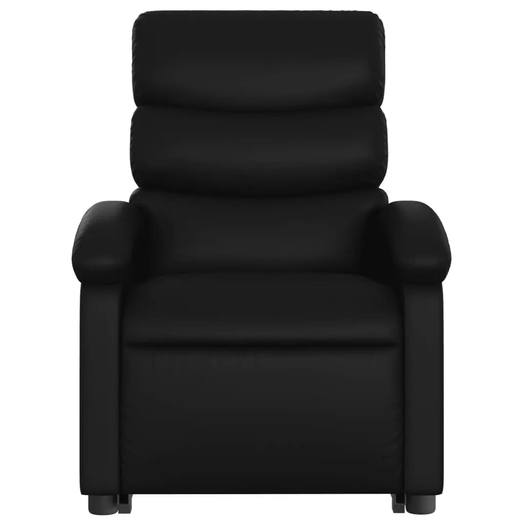 Electric Stand up Massage Recliner Chair Black Faux Leather 3205379