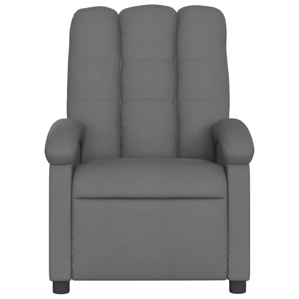 Electric Massage Recliner Chair Dark Grey Fabric 3205393