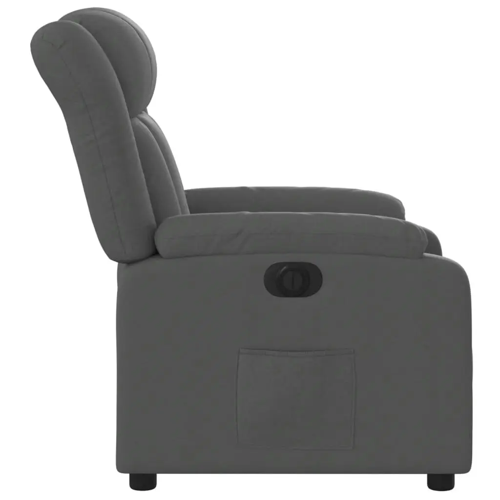 Electric Recliner Chair Dark Grey Fabric 3205781