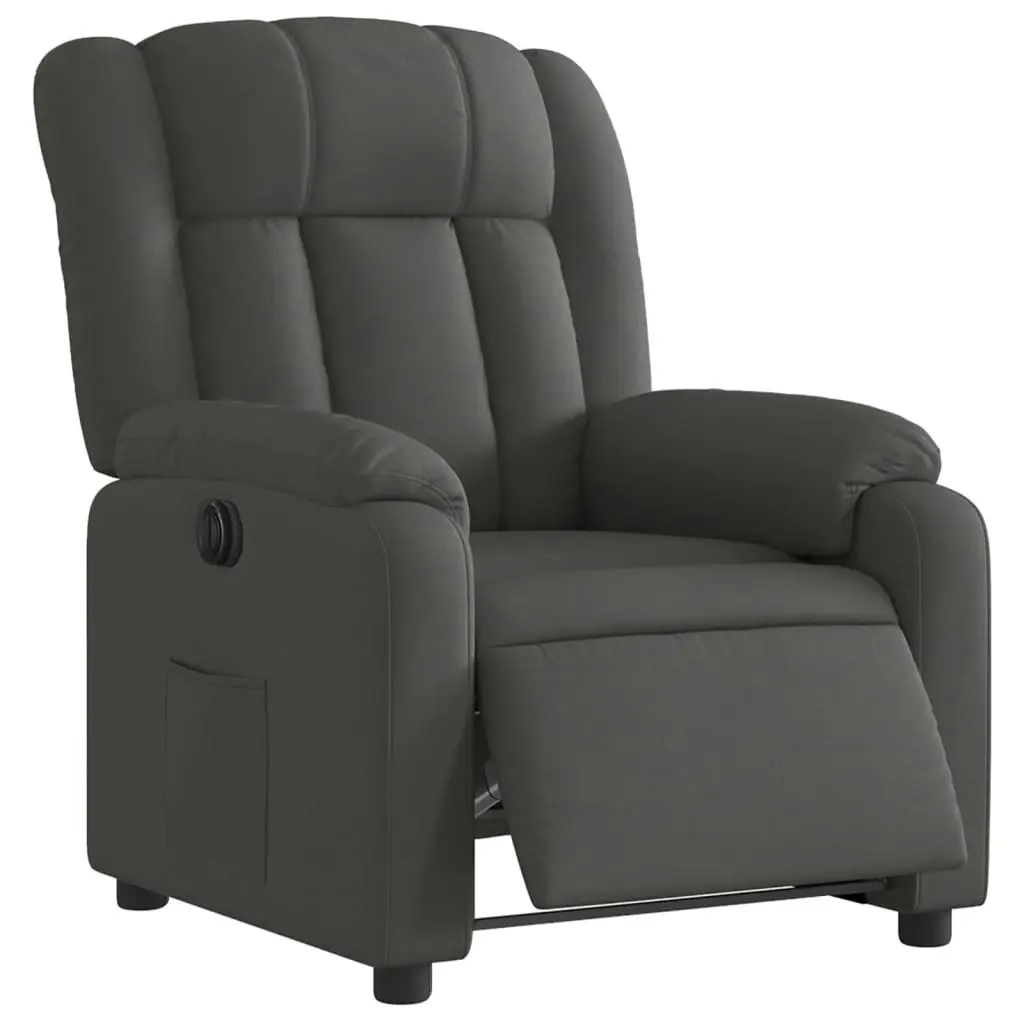 Electric Recliner Chair Dark Grey Fabric 3205781