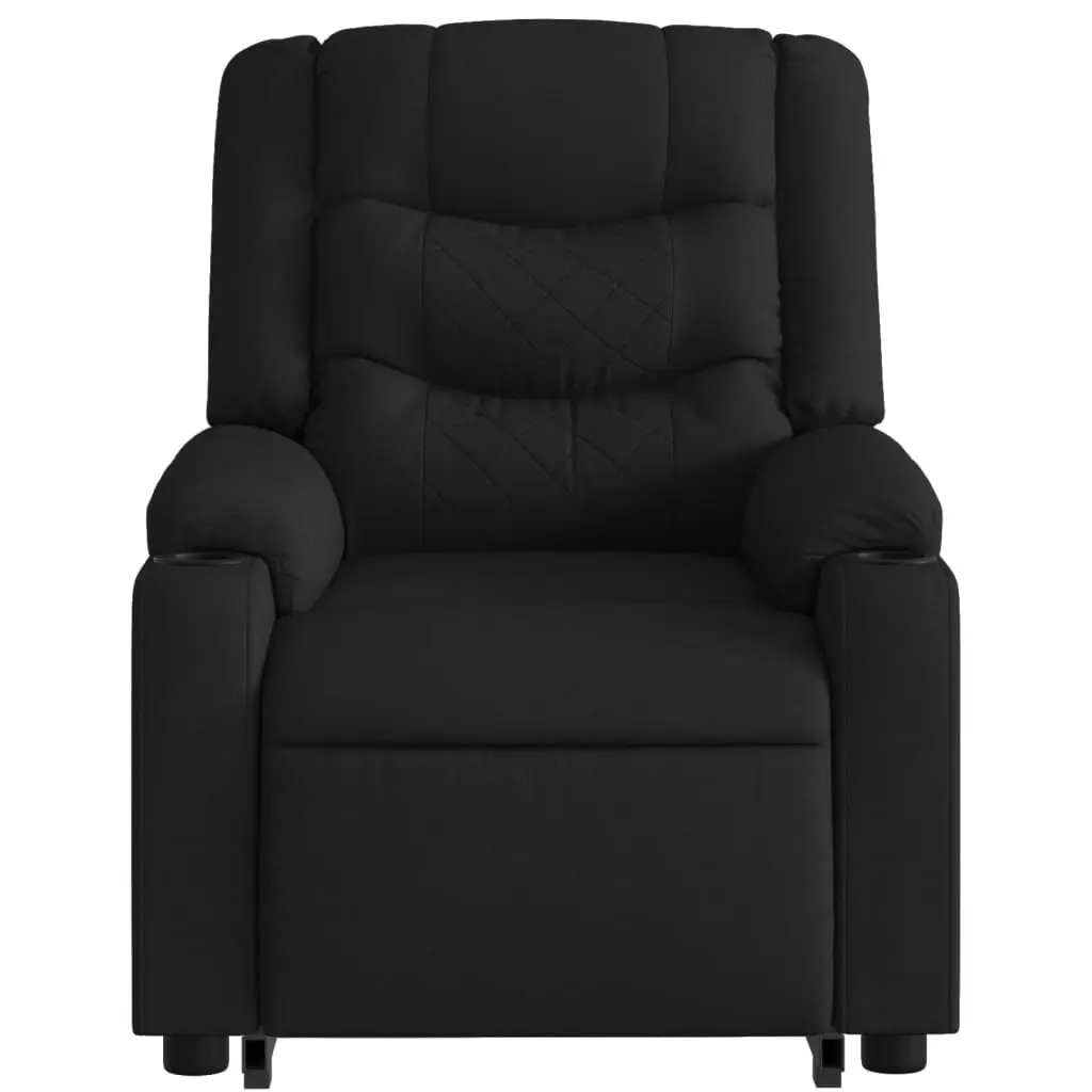 Electric Stand up Massage Recliner Chair Black Fabric 3206846