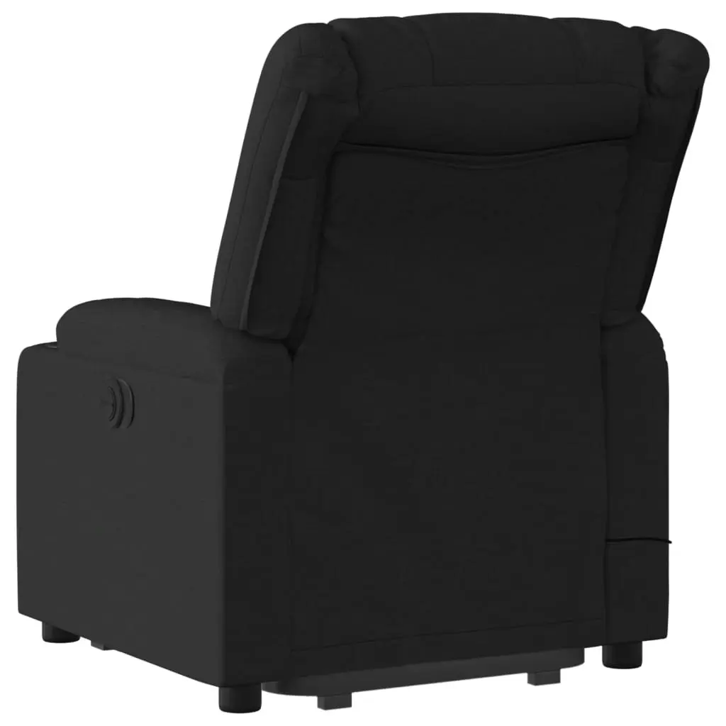 Electric Stand up Massage Recliner Chair Black Fabric 3206846