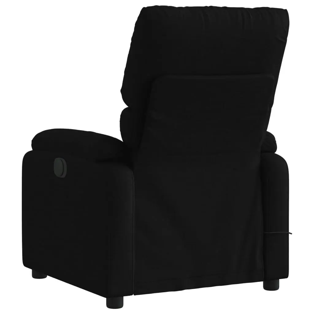 Electric Massage Recliner Chair Black Fabric 3205694