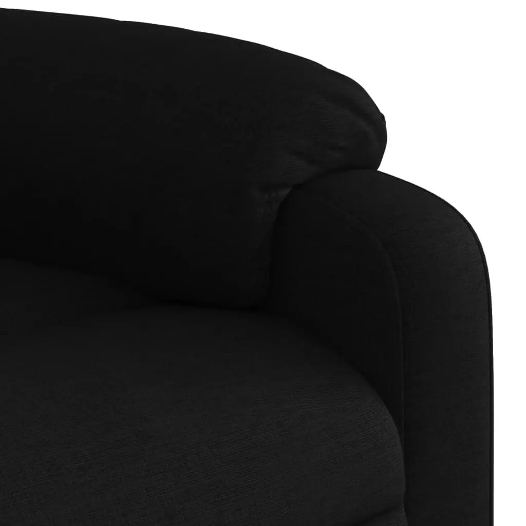 Electric Massage Recliner Chair Black Fabric 3205694