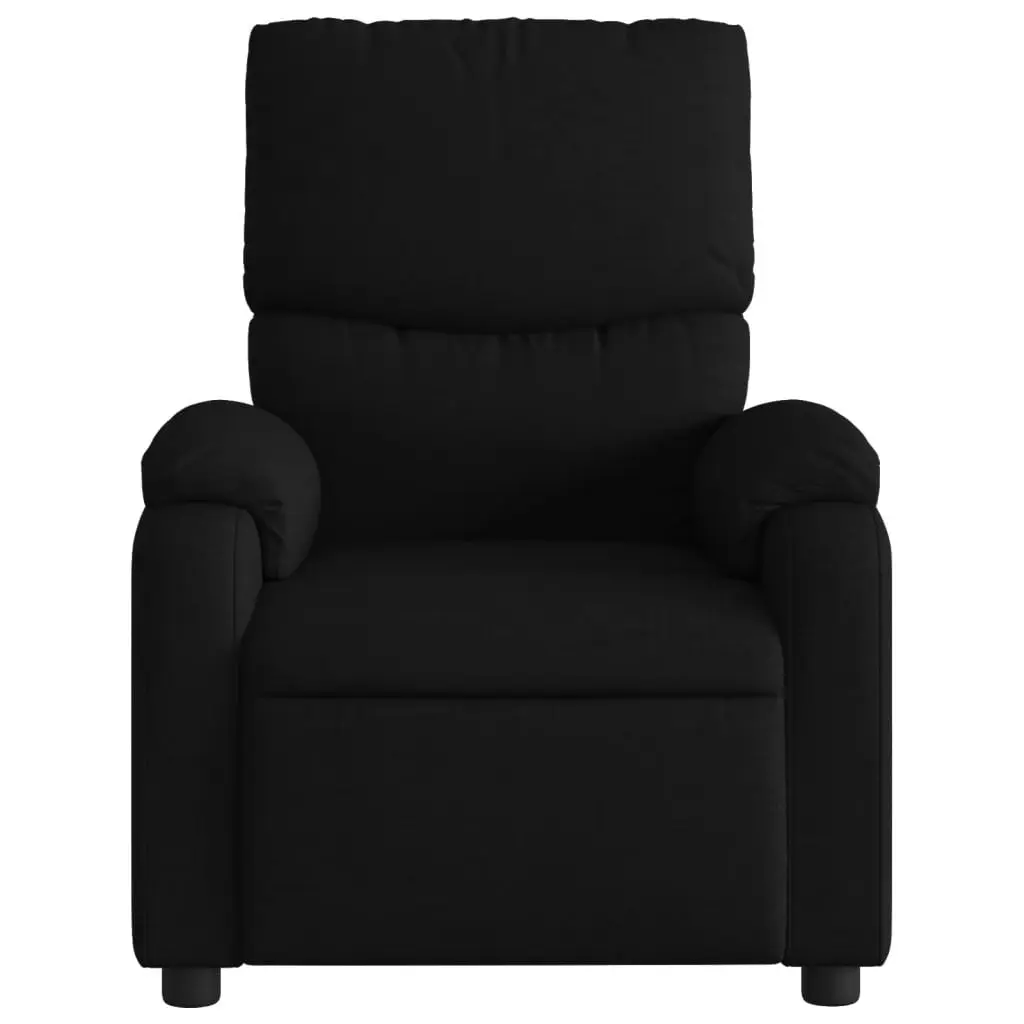 Electric Massage Recliner Chair Black Fabric 3205694